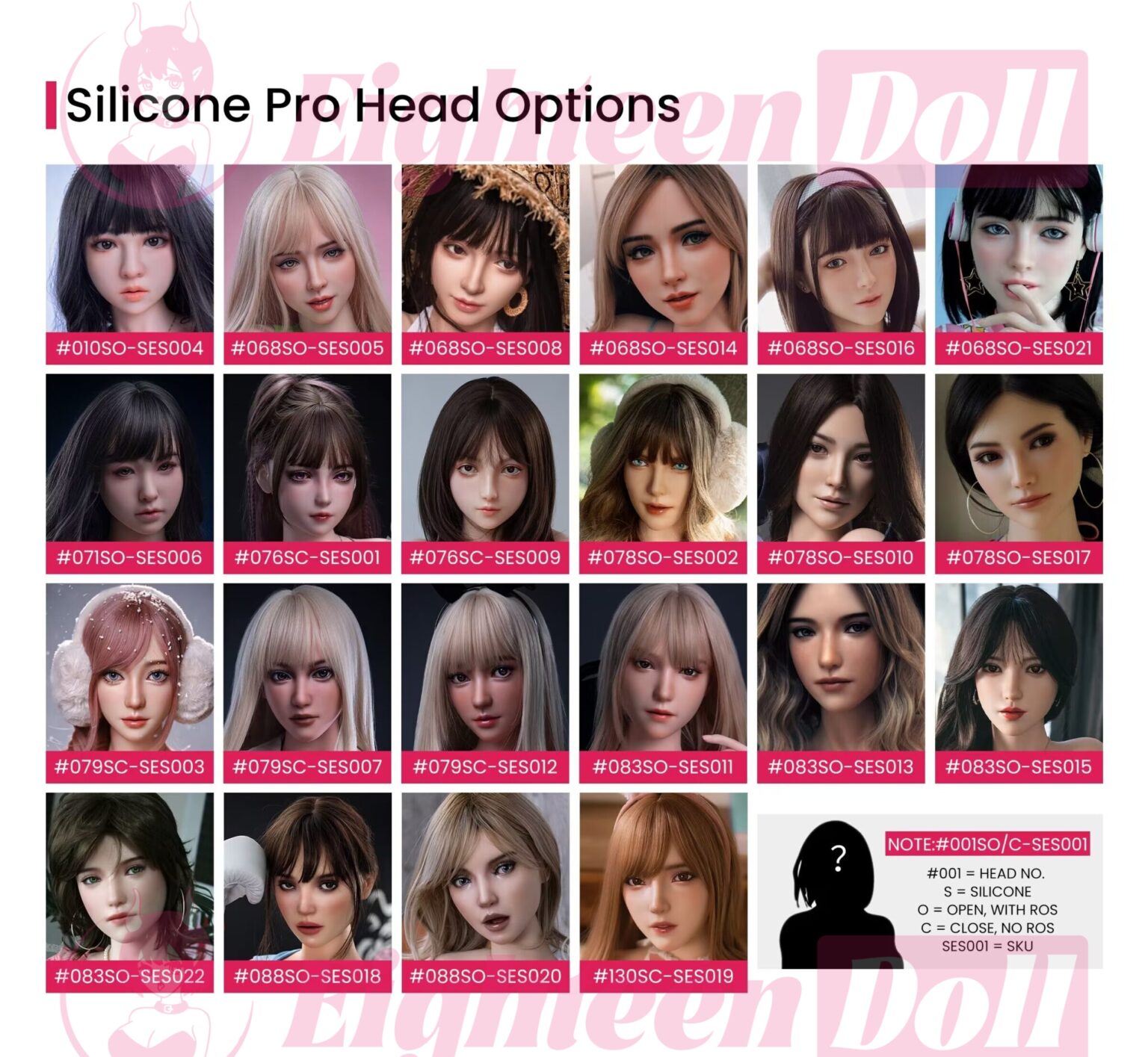 SEDoll Silicone Pro Head Options